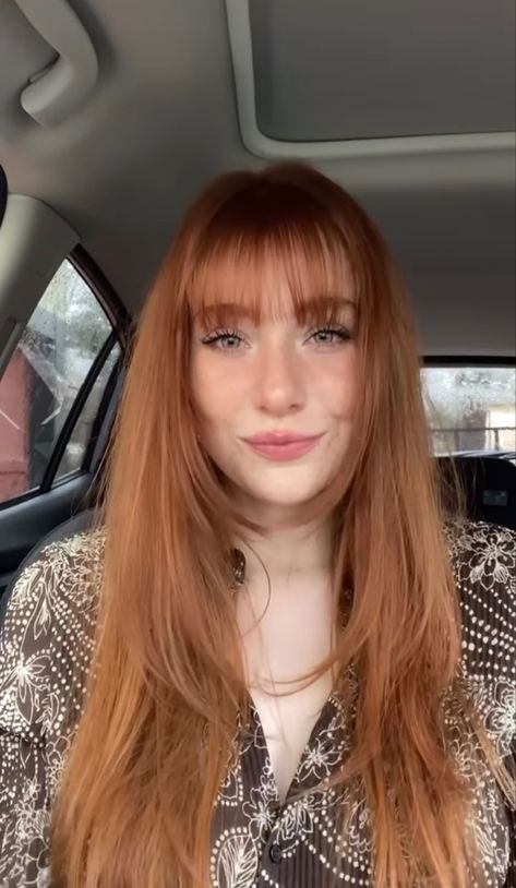 Redheads With Bangs, 70s Red Hair, Redhead With Bangs, Curtain Bangs Long Hair Ginger, Red Hair Bangs Long, Ginger Hair Bangs, Ginger Hair With Bangs, Ginger Hair Bangs Long, Ginger Fringe