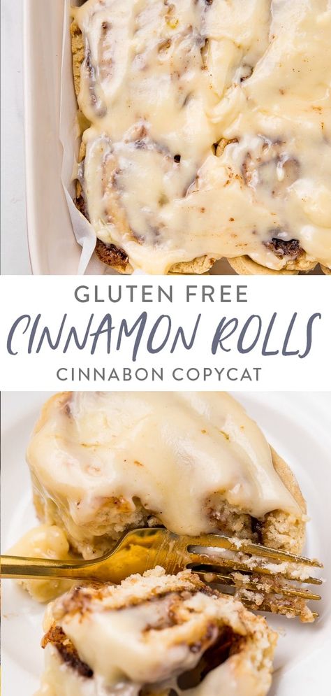 Cinnamon Rolls Cinnabon, Cinnabon Copycat, Dessert Holiday, Gluten Free Cinnamon, Gluten Free Cinnamon Rolls, Gf Breakfast, Patisserie Sans Gluten, Pain Sans Gluten, Dessert Sans Gluten