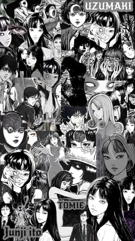 Tomie Backgrounds, Junji Ito Wallpaper, Wallpaper Background Design, Horror Pictures, Black Wallpaper Iphone Dark, Junji Ito, Black Wallpaper Iphone, Cool Wallpapers Art, Nail Designs Glitter