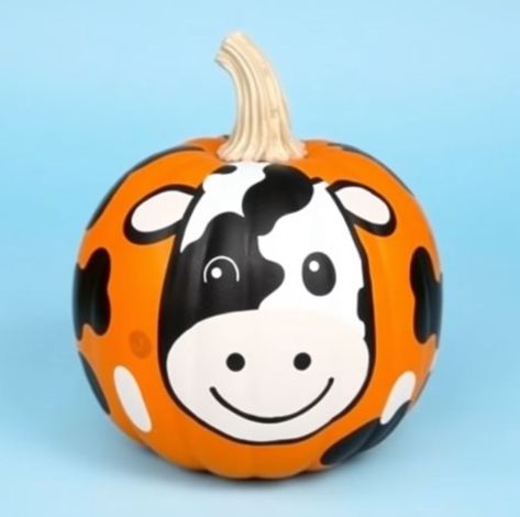 I will help you with creative cow-themed pumpkin painting ideas. Whether you're looking for funny, cute, or unique designs, I can provide you with tips and inspiration to make your pumpkin stand out. Cow Pumpkin, Pumpkin Stand, Pumpkin Stands, Pumpkin Painting Ideas, Pumpkin Painting, Painted Pumpkins, Funny Cute, Painting Ideas, Cow