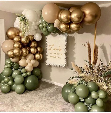 Green Balloon Garland, Green Balloons, Deco Ballon, Balloon Garland Diy, Maternity Ideas, Kids Birthday Party Decoration, Basketball Theme, Garland Arch, Green Balloon