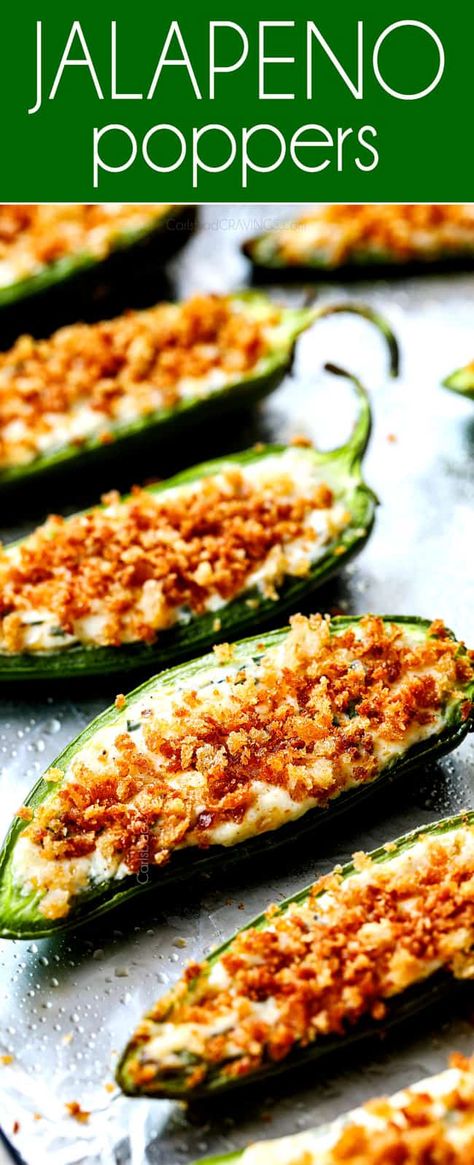 Baked Jalapeno Poppers, Fingerfood Recipes, Make Ahead Appetizer, Jalapeno Popper Recipes, Jalapeño Poppers, Poppers Recipe, Jalapeno Recipes, Make Ahead Appetizers, Carlsbad Cravings