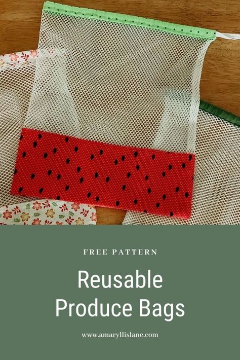 Sewing With Mesh Fabric, Reusable Shopping Bags Diy, Reusable Grocery Bags Pattern, Grocery Bag Pattern, Bd Ideas, Kitchen Sewing, Crochet Washcloth Pattern, Bags Sewing, Reusable Produce Bags