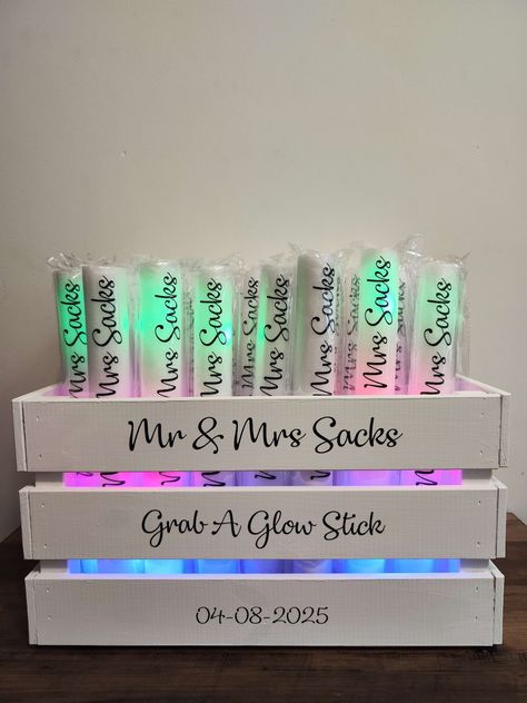 This Boxes & Containers item by EnchantedCraftCave has 53 favorites from Etsy shoppers. Ships from United Kingdom. Listed on Aug 25, 2024 How To Display Glow Sticks At A Wedding, Marquee Decoration Wedding, Foam Glow Sticks Wedding Display, Wedding Glow Stick Display, Wedding Wow Factor Ideas, Wedding Guest Favours, Foam Glow Sticks Wedding, Glow Sticks Wedding, Wedding Glow Sticks