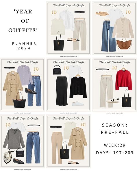 Ewelina Kanty | The ‚Year of Outfits’ challenge ♻️ WEEK 29 ___ Pre-fall capsule outfits 🍁 ___ #prefall #dailyfashionideas #outfitplanning… | Instagram 20 Celsius Outfit, Pre Fall Outfits, Outfits Challenge, Curated Closet, Fashion Capsule Wardrobe, Build A Wardrobe, Challenge Week, Capsule Outfits, Elegant Lady