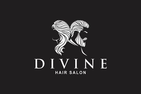 Hair Studio Logo Design, Unisex Logo Design, Unisex Salon Logo, Feminine Logo Inspiration, Unisex Hair Salon, Hair Salon Logo, Hair Logo Design, Hair Salon Logos, Salon Logo Design