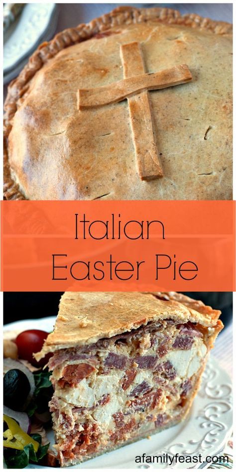 Italian Easter Recipes, Italian Easter Pie, Feast Recipes, Easter Pie, Italian Meals, Italian Easter, Italian Meats, Edible Creations, Easter Bread