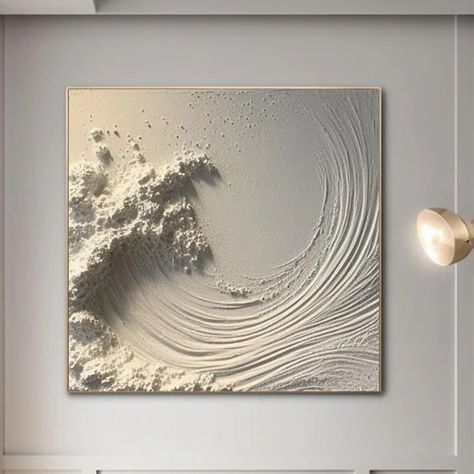 TenderStarDesigns - Etsy Hong Kong Ocean Wave Painting, Ocean Wave Wall Art, Neutral Wall Decor, Tulips Art, Painting Beach, Wave Painting, Textured Canvas Art, Plaster Art, Large Canvas Wall Art