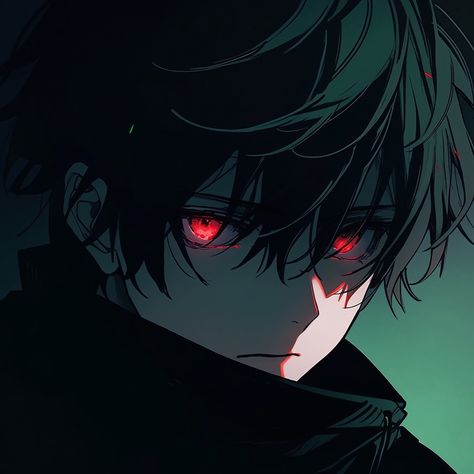 Mafia Pfp Male, Anime Profile Picture Boy, Anime Boy Black Hair Red Eyes, Anime Pp Dark, Anime Pfps Dark, Anime Profile Boy, Dark Pfp Boy, Cool Anime Boy Pfp, Anime Pfp For Boys