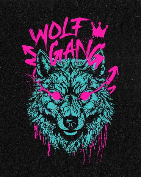 Wolf Tshirt Design, Wolf Gang, Money Wallpaper Iphone, Joker Images, Anime Rapper, Animal Illustration Art, Design Techniques, Wolf Shirt, Sticker Bomb