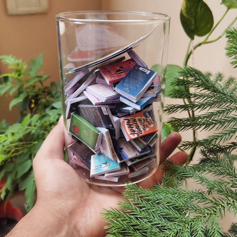 Transform your reading journey with our Custom TBR Jar! 📚✨ Personalize it with your favorite book covers, titles, and colors to make it uniquely yours. Perfect for book lovers who want to add a touch of creativity to their TBR lists. Start your next literary adventure with a little surprise and a lot of style! #CustomTBRJar #BookLovers #ReadingGoals #PersonalizedGifts..#tinybooks #tiny #tinybook #minibooks #mini #miniature #minibook #sale #ordernow #order #buy #novel #novels #gift Tbr Jar, Reading Goals, Mini Books, Book Covers, Favorite Books, Book Lovers, Personalized Gifts, Miniatures, Book Cover