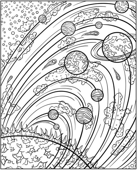 For your coloring pleasure - Imgur Solar System Coloring Pages, Planet Coloring Pages, Planet Colors, Space Coloring Pages, A Coloring Page, Abstract Coloring Pages, Color Party, Adult Colouring Pages, Bible Coloring