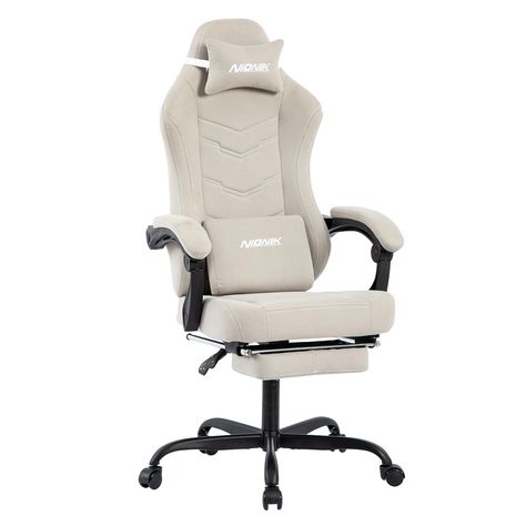 PRICES MAY VARY. Ergonomic Gaming Chair: The game chair is designed to fit the human back curve, removable lumbar pillow, strong support for the waist. Flexible removable head pillow, support your cervical spine, interlocking armrests, to elbow strain when adjusting the sitting position. gaming chair can effectively relieve the fatigue of the neck, back and arms. They will automatically adjust according to the angle of the backrest, without complicated adjustment steps. Unmatched Comfort: Adult Office Video, Office Gifs, Game Chairs, Gamer Chair, Ergonomic Computer Chair, Lumbar Spine, Game Chair, Chair With Footrest, Gaming Chairs