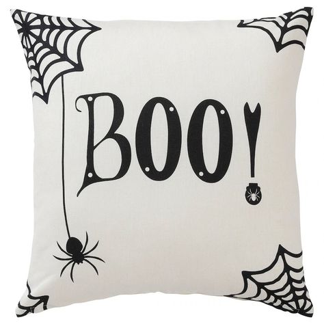 Ikea Halloween, Black Drawer Handles, Pumpkin Tea Lights, Ghost Pillow, Ghost Candles, Pumpkin Tea, Pumpkin Ornament, Couch Cushion Covers, Beige Pillows