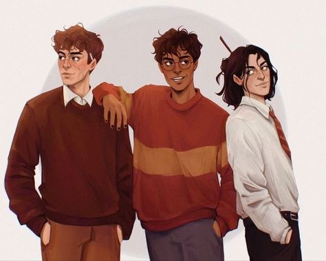 Atyd Fanart, James And Sirius, Wolfstar Fanart, Marauders Fanart, James Sirius Potter, Remus And Sirius, Marauders Fan Art, Regulus Black, All The Young Dudes