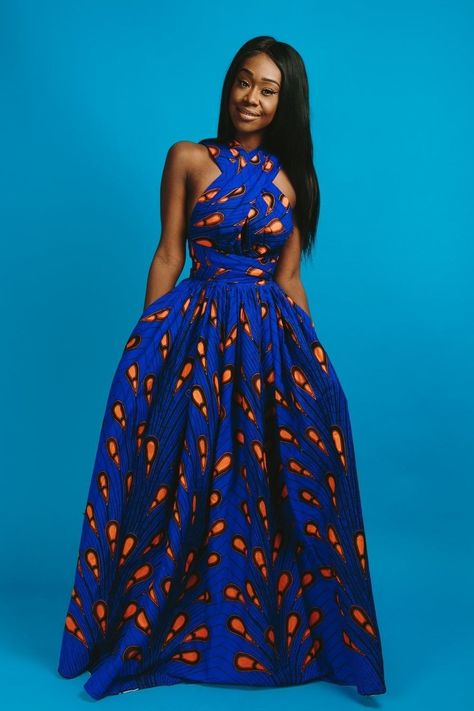 7949e456002b28988d38185bd30e77fddesc47991137ri Ankara, Royal Blue, Orange, On Instagram, Dresses, Blue, Clothes, Instagram