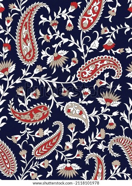 Traditional Indian Paisley Pattern On Background Stock Illustration 2118101978 | Shutterstock Paisley Background, Indian Paisley, Mughal Art Paintings, Bianca Jagger, Sophisticated Art, Textile Prints Design, Paisley Art, Flower Art Drawing, Indian Patterns