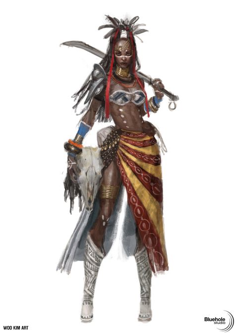 Woo Kim Illustrated Characters, Female Warriors, Woman Warrior, Warriors Game, Warrior Women, Black Comics, Guild Wars, Black Anime Characters, Black Art Pictures