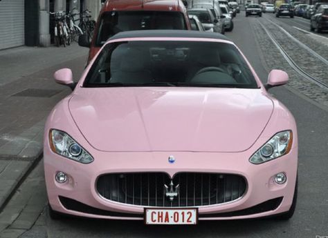 Pink Maserati, Maserati Grancabrio, Maserati Car, Maserati Granturismo, Maserati Quattroporte, Maserati Ghibli, Gareth Bale, Pink Car, Fancy Cars