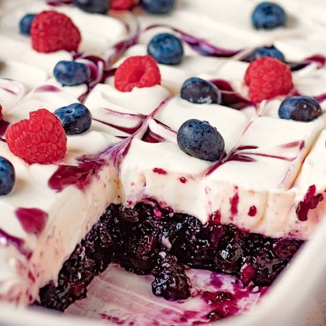 A quick jello side dish is luscious Blueberry Jello Salad with special whipped topping, perfect for 4th of July, summer potlucks, and family parties. Orange Cream Cheese Icing, Raspberry Jello Salad, Cream Cheese Pie Crust, Blueberry Jello Salad, Blueberry Jello, Raspberry Jello, Buttery Potatoes, Orange Cream Cheese, Cream Cheese Pie