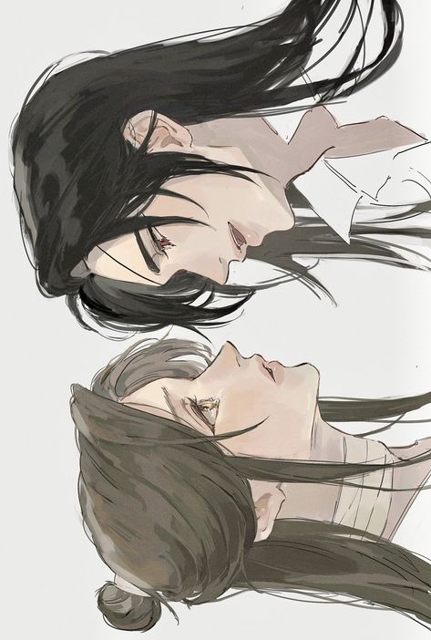 Tgcf Hualian, Fantasy Art Couples, Fantasy Couples, Hua Cheng, Iphone Wallpaper Themes, Eat Meat, Historical Art, Heaven's Official Blessing, Anime Drawings Boy