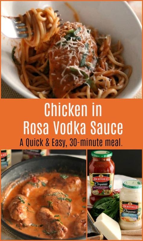 Vodka Sauce Recipes, Easy Chicken Pasta Recipe, Chicken Recipes Easy, Tortellini Bake, Diy Easy Recipes, Vodka Sauce, Quick And Easy Dinner, Chicken Pasta Recipes, Best Dinner Recipes