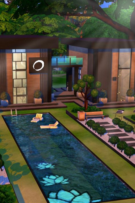 Sims 4 Spa Build, Sims 4 Spa, Sims 4 Speed Build, Modern Spa, Small Spa, Sims Builds, Willow Creek, Sims 4 Build, The Sims4