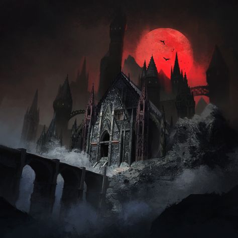 Vampire City, Vampire House, Vampire Castle, Story Edit, Dark Castle, Gothic Castle, D Minor, Gothic Vampire, Castle Art