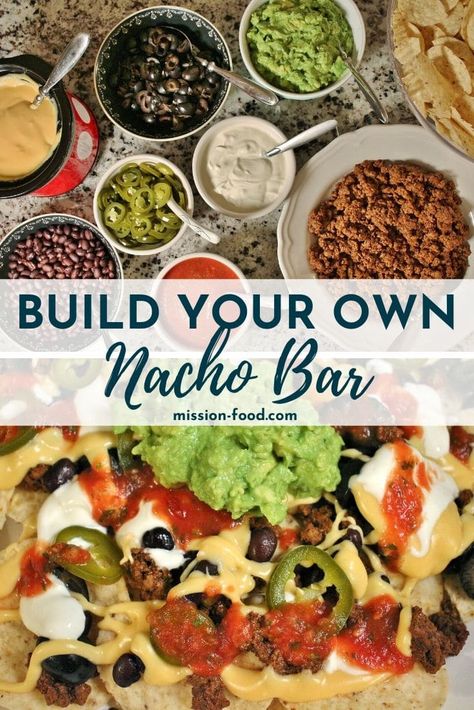 Whether you're hosting game night or a game day gathering, a Build-You-Own Nacho Bar is perfect for a crowd. With easy recipes for homemade Nacho Cheese Sauce (Queso) and the world's best Guacamole (for real!) you will definitely win the nacho game every time. Easy Nacho Cheese, Nacho Bar Party, Homemade Nacho Cheese, Homemade Nacho Cheese Sauce, Nachos Cheese Recipe, Small Slow Cooker, Homemade Nachos, Nacho Bar, Best Guacamole