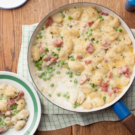 Cheesy Chicken Tortilla Soup, Gnocchi Casserole, Cheesy Gnocchi, Casserole With Ham, Ham And Peas, Gnocchi Dishes, Ham Casserole, Leftover Ham Recipes, Peas Recipe