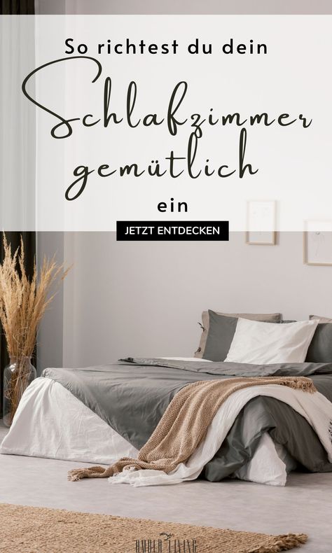 Finde Ideen & Inspirationen bei amber living, wie du kleine & große Schlafzimmer gemütlich gestaltest. Mit Wandfarbe + Tapeten, Teppichen, Kissen, Vorhängen & Deko schaffst du eine Oase zum Wohlfühlen. Warme Farben wie Rosa, neutrale Töne wie Beige & Grau oder elegantes Blau eignen sich ideal, um ein Schlafzimmer entweder modern-minimalistisch oder im Boho Stil gemütlich zu gestalten. Vergiss auf keinen Fall schöne Lampen, denn warmes Licht ist ein Garant für Gemütlichkeit. #schlafzimmer Cozy Room, Boho Stil, Feng Shui, Vision Board, New Homes, Home Decor Decals, Bed, Quick Saves, Home Decor