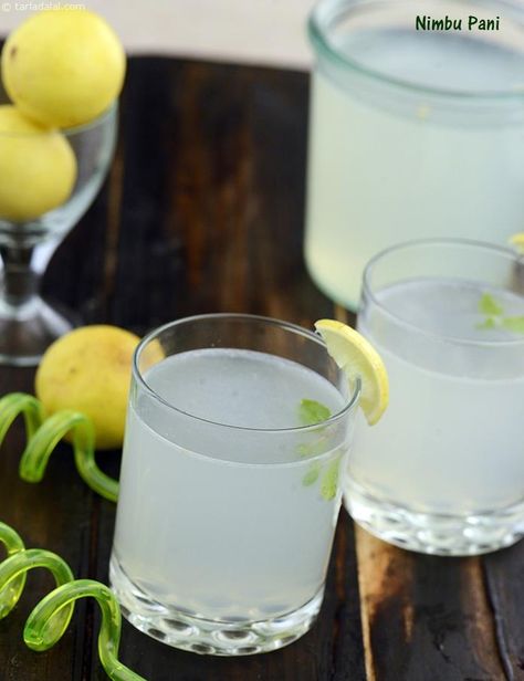 Nimbu Pani, Shikanji, Limbu Pani recipe, Summer Drink Nimbu Pani, Popular Summer Drinks, Glasses Water, Indian Drinks, Summer Coolers, Chill Drinks, Lemonade Drinks, Veg Dishes, Summer Drink