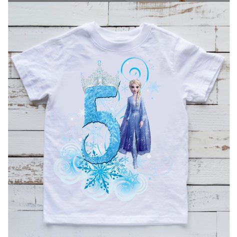 Customized FROZEN 2 T-shirt, girls birthday tshirts, made just for you. Frozen Tshirt Ideas, Frozen 2 Birthday, Customized Tshirts, 5th Birthday Girls, Organization Labels, Modern Pantry, Frozen Pictures, Frozen Theme Party, Organizing Labels