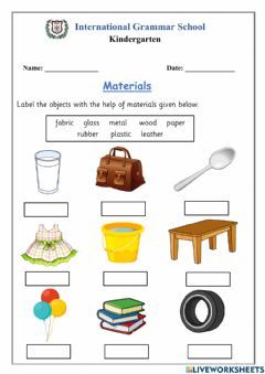 Materials Science Worksheet For Grade 1, Material Worksheets For Grade 1, Materials Worksheet For Grade 1, Grade One Science Worksheets, Materials Worksheet Science, Properties Of Materials Worksheet, Science Worksheets For Grade 1, Materials Worksheet, Science Materials