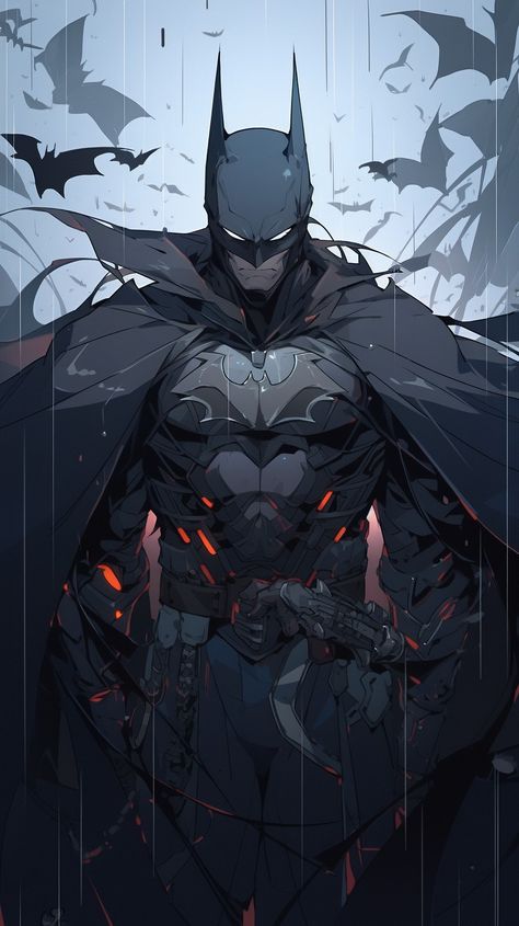 Batman Anime Wallpaper, Cool Batman Art, Batman Artwork Wallpapers, Batman Animated Wallpaper, Batman Anime, Batman Comic Cover Wallpaper, Scary Batman Wallpaper, Fantasy Batman Art, Batman Arkham Knight Suit