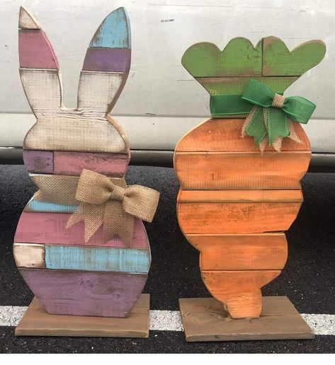 Fence Board Crafts, Easter Wood Projects, Winter Wood Crafts, Spring Wood Crafts, Shabby Chic Diy Crafts, Wood Yard Art, Easter Wood Crafts, Easter Craft Decorations, Spring Easter Crafts