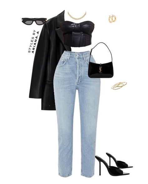 STYLES BY ARIANA•A | fashion inspo on Instagram: "It’s always leather weather 🖤 • Shop for this look on my LTK (link in bio)✨Follow @stylesbyariana.a for outfit inspo • #stylesbyarianaa • • • • • • • • • • #ootd #ootdmagazine #style #fashion #styling #stylist #virtualstylist #lookbook #explorepage #lifestyle #styleinspo #fashionblog #instastyle #instafashion#clothinghaul #falloutfit #lookoftheday#winter #fall #winteroutfit #fashionstylist #haileybieber #haileybieberoutfit #haileybieberstyle #h Going Out For Dinner Outfit, Out For Dinner Outfit, Casual Classy Outfits, Dinner Outfit, Causual Outfits, Fashion Styling, Cute Comfy Outfits, Dope Outfits, Blazer Fashion