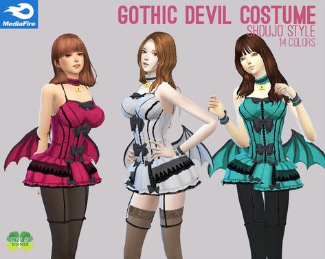 Sims 4 Cc Clothes Vampire, Sims 4 Cc Clothes Halloween, Sims 4 Cc Clothes Female Gothic, Sims 4 Costumes Halloween Cc, The Sims 4 Cc Succubus, Denim Short Jumpsuit, Sims 4 Cheats, Devil Costume, Mermaid Shirt