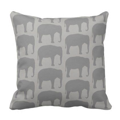 Asian Elephant Silhouettes Pattern Throw Pillow - animal gift ideas animals and pets diy customize Safari Pattern, Elephant Silhouette, Novelty Pillows, Throw Pillow Pattern, Elephant Pillow, Asian Elephant, Elephant Painting, Outdoor Pillow Covers, Outdoor Cushions And Pillows