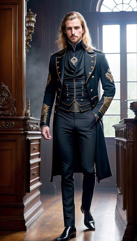 Male Royalty Outfit, Steampunk Mens Fashion, Mens Pictures, Prince Suit, Armor Dress, Dapper Suits, King Outfit, Minimalist Men, Elf Clothes