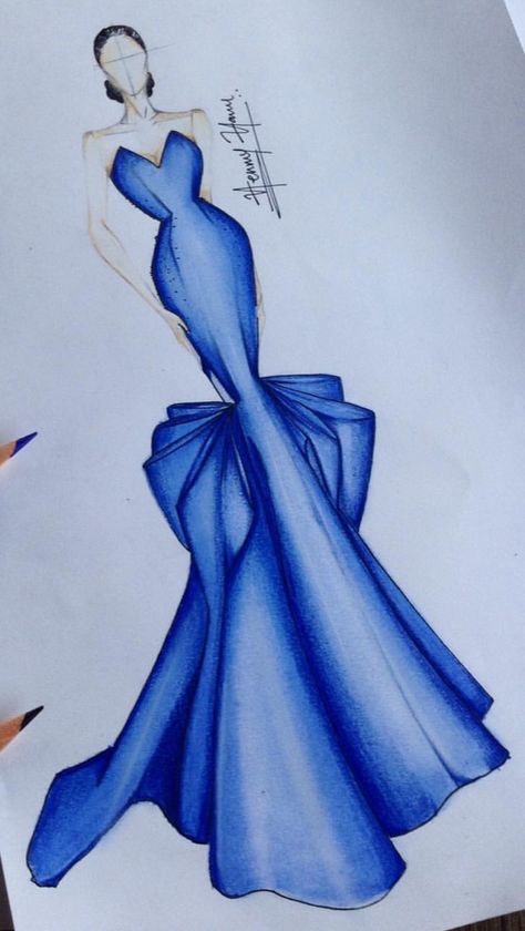 @helmyharun| Be Inspirational ❥|Mz. Manerz: Being well dressed is a beautiful form of confidence, happiness & politeness Blue Fashion Illustration, Gown Illustrations Sketches, Fashion Illustration Sketches Dresses Gowns Beautiful, Gown Illustration Fashion, Fashion Illustration Dresses Gowns, Gown Design Drawing, Pia Wurtzbach Gown, Gown Drawing Sketches, Gown Sketches Design