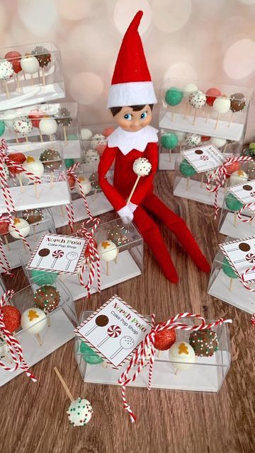 Cake Pop Boxes, Holiday Cake Pop, Cake Pop Tutorial, Holiday Cake, Tiny Cakes, Christmas Cake Pops, Cake Pop Stands, Cake Pops How To Make, Cake Pop Sticks