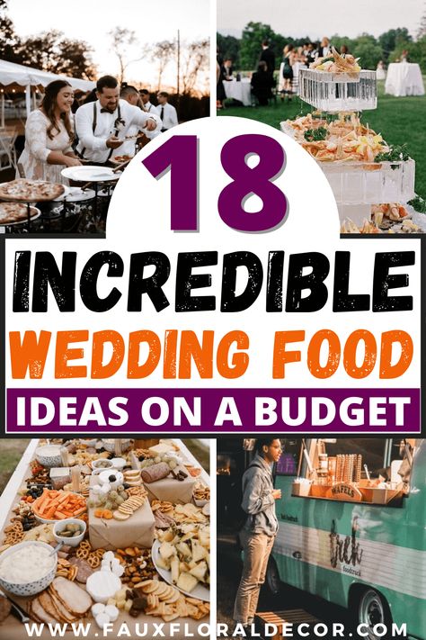 18 Incredible Wedding Reception Food Ideas On A Budget Easy Wedding Food, Wedding Reception Food Appetizers, Backyard Wedding Reception Food, Diy Wedding Reception Food, Cheap Wedding Food, Wedding Reception Appetizers, Outdoor Wedding Foods, Food Ideas On A Budget, Summer Wedding Food