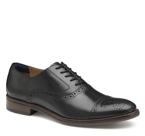 PRICES MAY VARY. LEATHER DRESS SHOES FOR MEN: An enduring favorite, this office ready style is perfect for the work setting. They include matching and contrast laces for a wardrobe staple that is ideal in formal environments. CRAFTED WITH QUALITY MATERIALS: Constructed with rich Italian leather, these men’s dress shoes contain durability with the leather and textile lining, and flexible rubber sole that allow you to wear them every day. COMFORTABLE CUSHION: Updated with advanced technology to pa Classy Mens Shoes, Mens Black Dress Shoes, Johnston And Murphy Shoes, Dress Shoes For Men, Cap Toe Shoes, Men's Dress Shoes, Italian Leather Shoes, Black Dress Shoes, Leather Dress Shoes