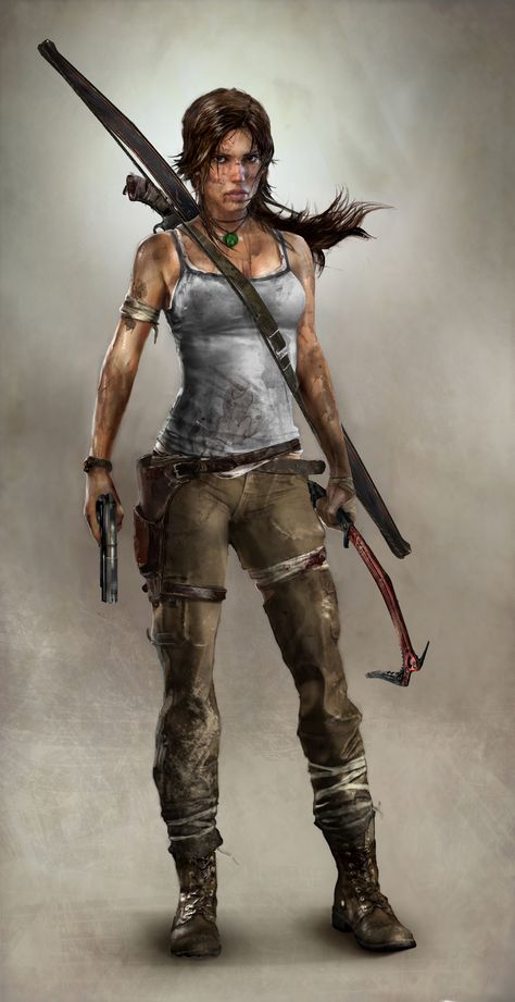 Lara Croft concept for Tomb Raider (2013) Lara Croft Disfraz, Lara Croft 2013, Tomb Raider Angelina Jolie, Lara Croft Angelina Jolie, Tomb Raider Costume, Tomb Raider Reboot, Disfarces Halloween, Tomb Raider 2013, Lara Croft Cosplay