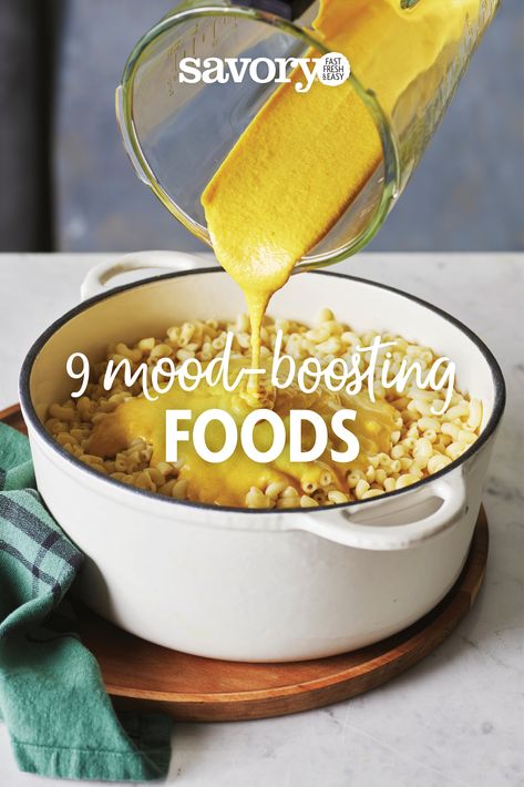 When the outside world starts dragging you down, improve your mood from the inside out. These nine taste-good, feel-good ingredients are loaded with brain-boosting nutrients that can actually make you feel better, one delicious dish at a time. Mood Boosting Foods, Spicy Salsa, Asian Inspired Recipes, Fatty Fish, Rich In Protein, Outside World, Love Chocolate, Winter Blues, Fruit Smoothies