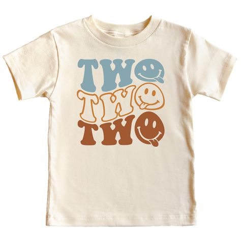 PRICES MAY VARY. 100% Cotton Made in USA and Imported Pull On closure Hand Wash Only This 2nd Birthday Top is absolutely adorbale! This is the perfect 2nd birthday outfit! Adorable 2nd Birthday Outfit- Your little one's 2nd birthday outfit will be picture perfect with this Groovy Two Design! Also makes a great gift! High quality and professional print - It doesn't just look high quality, it is high quality! Designed in the USA - Olive Loves Apple, based in Phoenix, AZ knows how to celebrate your Smiley Face Birthday, Two Groovy, 2nd Birthday Outfit, 2nd Birthday Shirt, Baby And Toddler, Boy Birthday Parties, Shop Small Business, Boy Party, Birthday Shirt