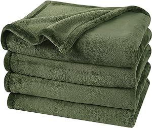 PHF Ultra Soft Fleece Blanket Queen Size, No Shed No Pilling Luxury Plush Cozy 300GSM Lightweight Blanket for Bed, Couch, Chair, Sofa Suitable for All Season, 90" x 90", Olive Green Green Throw Blanket, Blanket For Bed, Green Blanket, Twin Blanket, Bed Couch, Lightweight Blanket, Couch Chair, Chair Sofa, Sofa Blanket