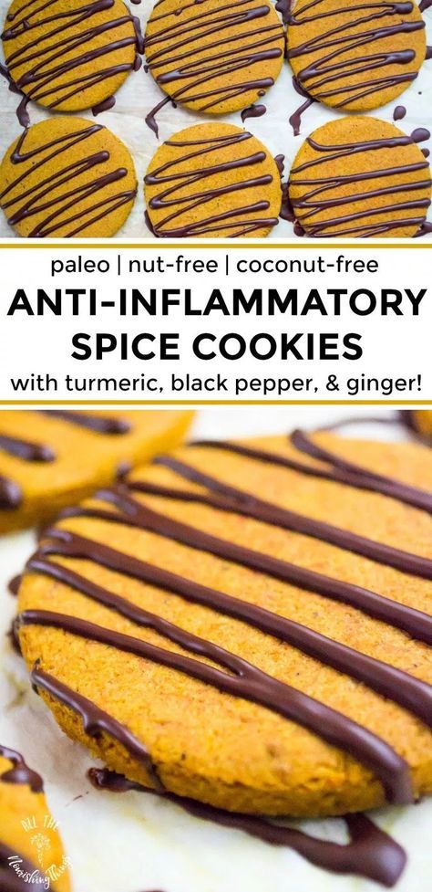 Healthy Holiday Cookies Recipes, Turmeric Black Pepper, Anti Inflammation Recipes, Cookies Healthy, Paleo Cookies, Cassava Flour, Healthy Cookie Recipes, Holiday Cookie Recipes, Spice Cookies