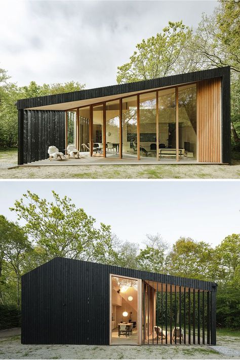 Small House Architecture, Shed Home, Small Modern Home, Building A Tiny House, Casa Container, Shed Homes, Tiny House Interior, Tiny House Cabin, Forest House